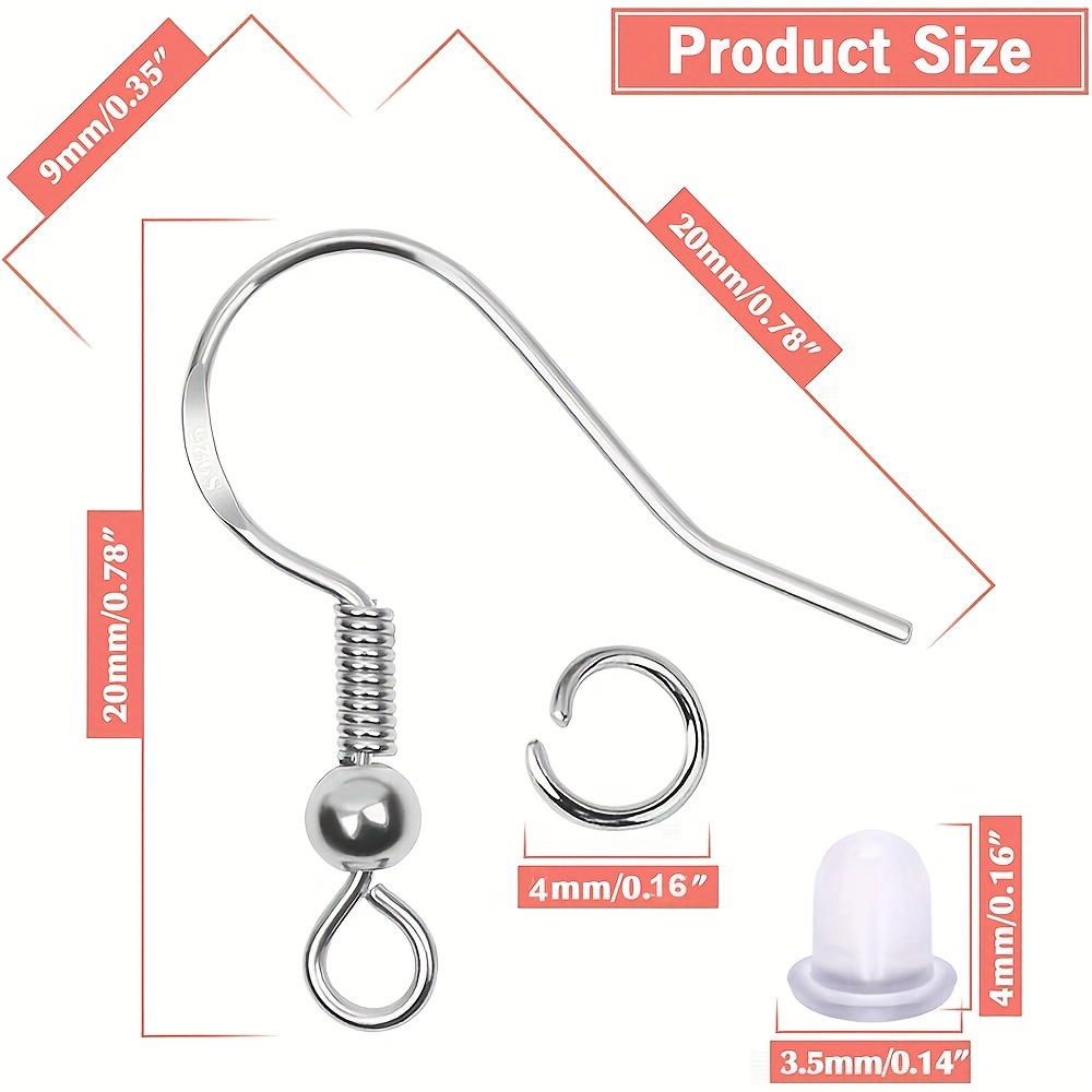 600pcs Hypoallergenic Earring Hooks Kit
